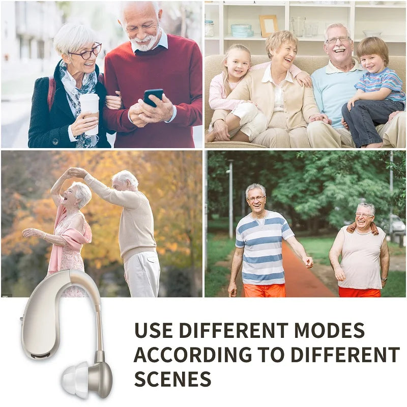 Rechargeable Hearing Aids Audifonos for Deafness/Elderly Adjustable Micro Wireless Mini Size Hearing Aid Ear Sound Amplifier