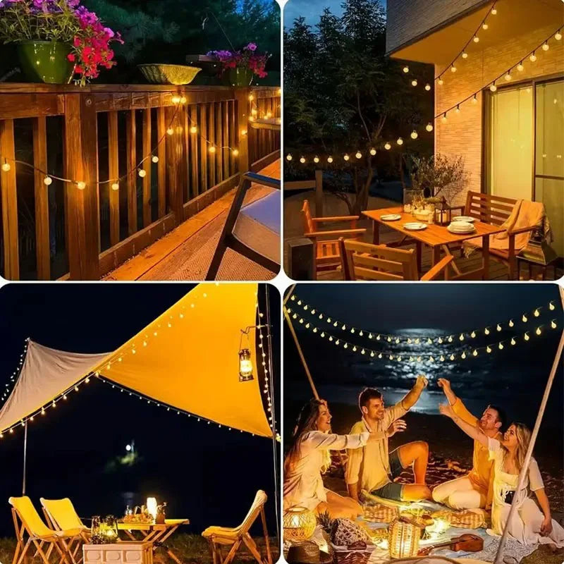 Solar String Lights 100 LED Crystal Globe Solar Lights Outdoor IP65 Waterproof with 8 Modes for Garden Tree Patio Party Decor