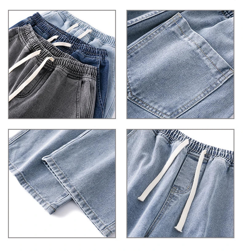 2024 Men's Hip-Hop Baggy Jeans Streetwear Oversized Wide Leg Pants - Drape Loose Fit Casual Trousers High Quality Free Shipping