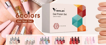 Venalisa Fashion Bling 7.5ml Nude Color Series Soak Off UV LED Nail Gel Polish Cosmetics Nail Manicure Gel Polish Nail Varnish