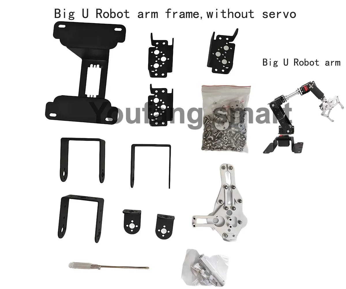 MG996 Robot Arm Bracket 6 DOF Robot Arm Frame DIY Kit Open Source Code and Tutorial UNO/ESP32/STM32 Programmable Starter Kit