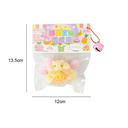 New Cute Interesting Yellow White Hamster Squeeze Toy Silicone Pinch Decompression Toy For Kids Gift Stress Reliever Toys