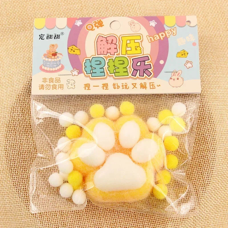 New Cute Interesting Yellow White Hamster Squeeze Toy Silicone Pinch Decompression Toy For Kids Gift Stress Reliever Toys