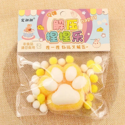 New Cute Interesting Yellow White Hamster Squeeze Toy Silicone Pinch Decompression Toy For Kids Gift Stress Reliever Toys