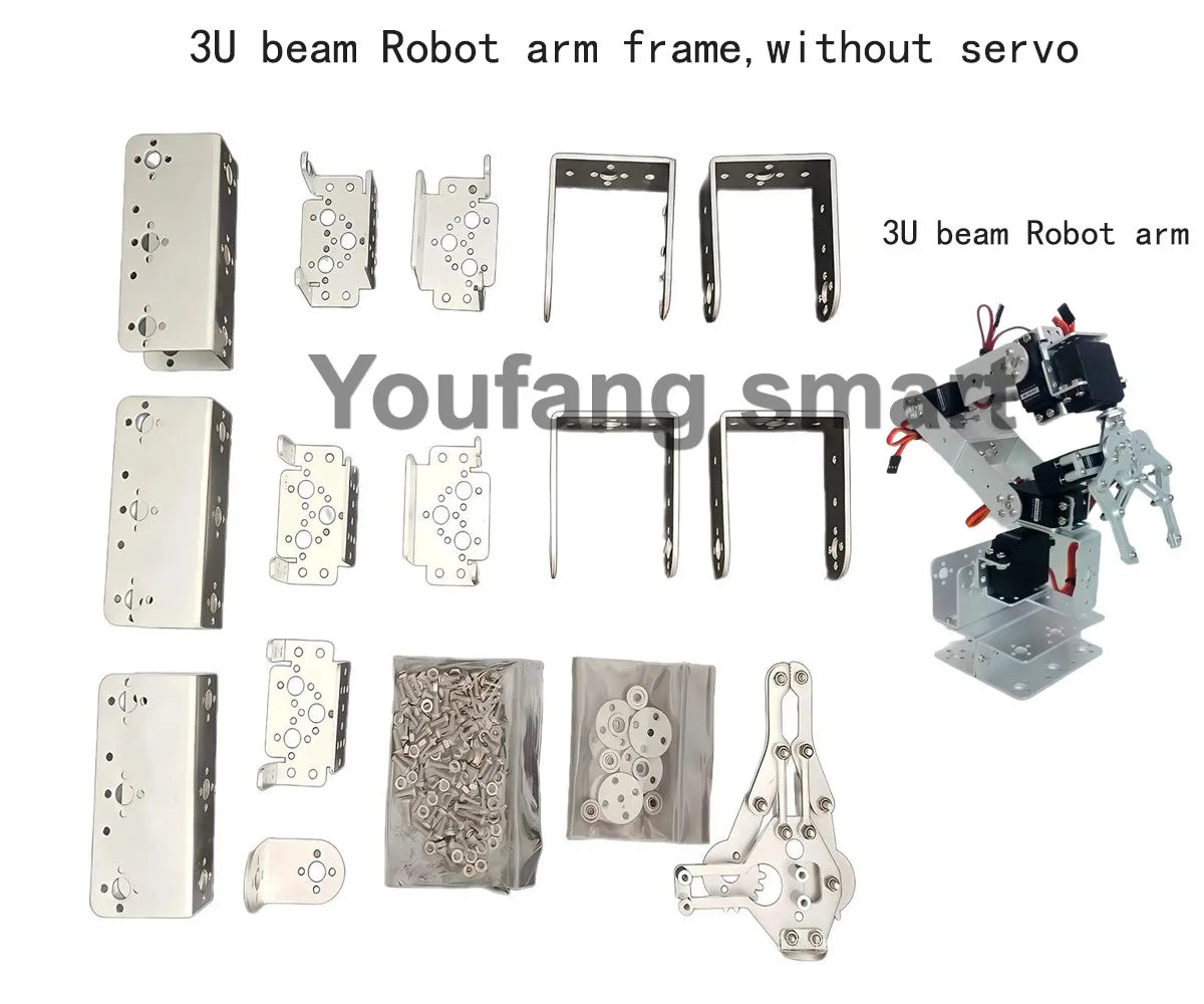 MG996 Robot Arm Bracket 6 DOF Robot Arm Frame DIY Kit Open Source Code and Tutorial UNO/ESP32/STM32 Programmable Starter Kit
