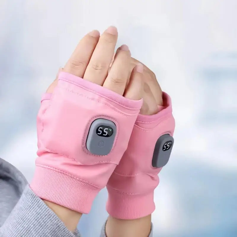 Fingerless Heated Gloves – Fast Heating, USB Rechargeable, and Perfect for Winter Work