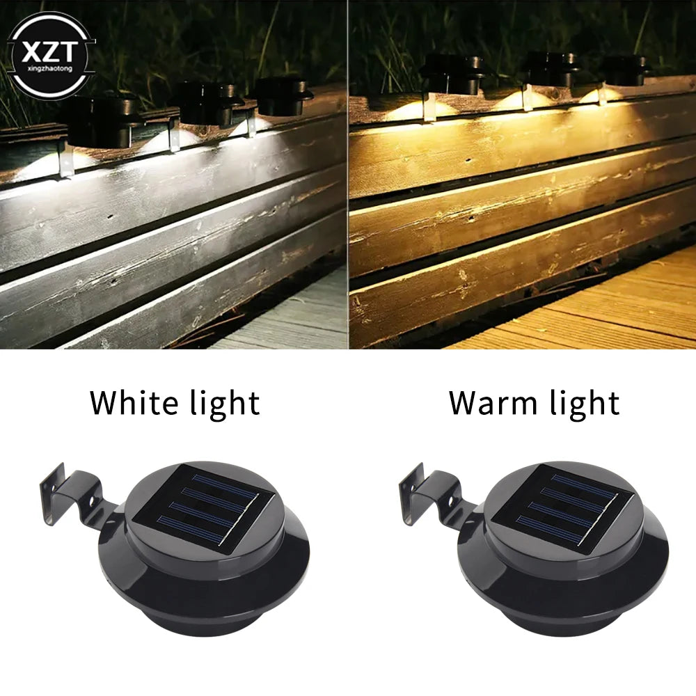 Solar Light 3LED Railing Outdoor Decoration Lamp Eaves Courtyard Garden Wall Fence Sink Landscape Induction Illumination Lantern