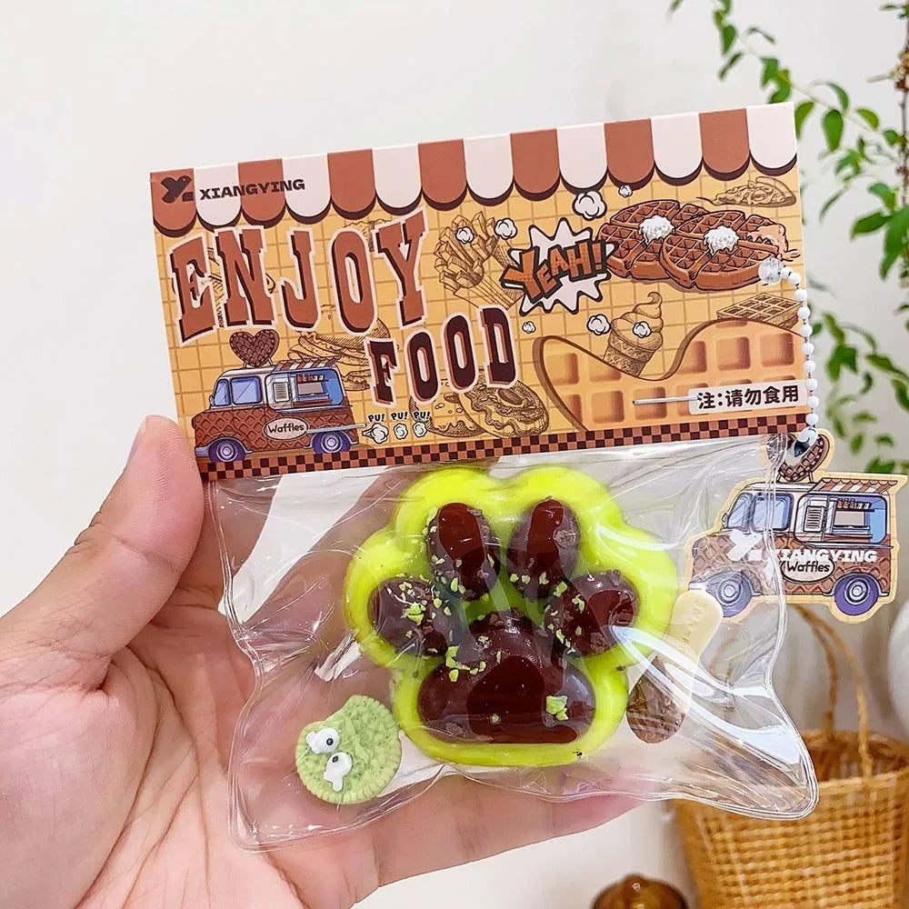 Stress Relief Relax Toys gift Cartoon Pinching Cat Paw Decompressing Toy Squeeze Cat Paw Toys