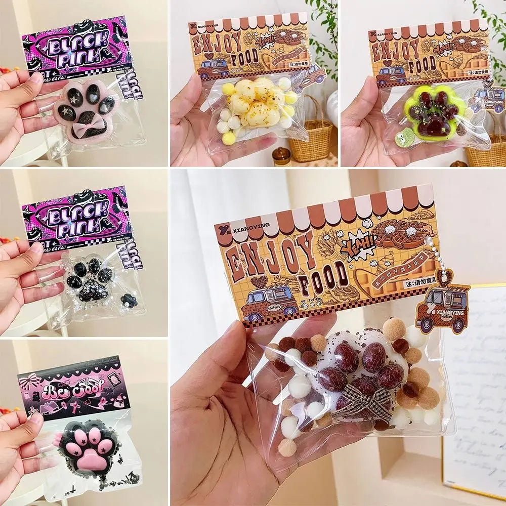 Stress Relief Relax Toys gift Cartoon Pinching Cat Paw Decompressing Toy Squeeze Cat Paw Toys