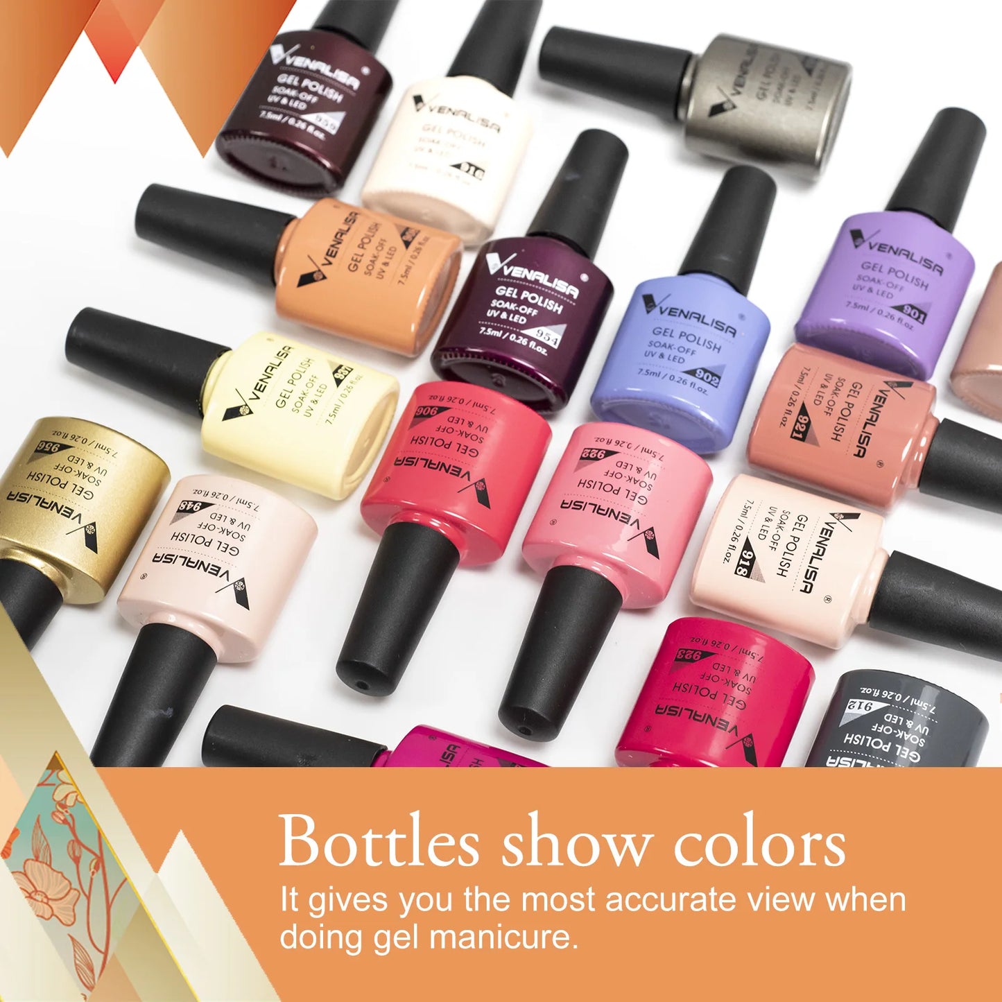 Venalisa Fashion Bling 7.5ml Nude Color Series Soak Off UV LED Nail Gel Polish Cosmetics Nail Manicure Gel Polish Nail Varnish