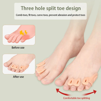 1Pair Little Toe Pinkie Foot Thumb For Daily Use Hallux Valgus Silicone Correction Gel Toe Bunion Guard Foot Care Toe Separator