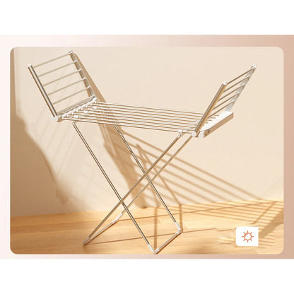 147.5 * 53cm Indoor Drying Clothes Rack, Floor Folding Electric Towel Dryer, Drying Baby Clothes, Heating Clothes Rack