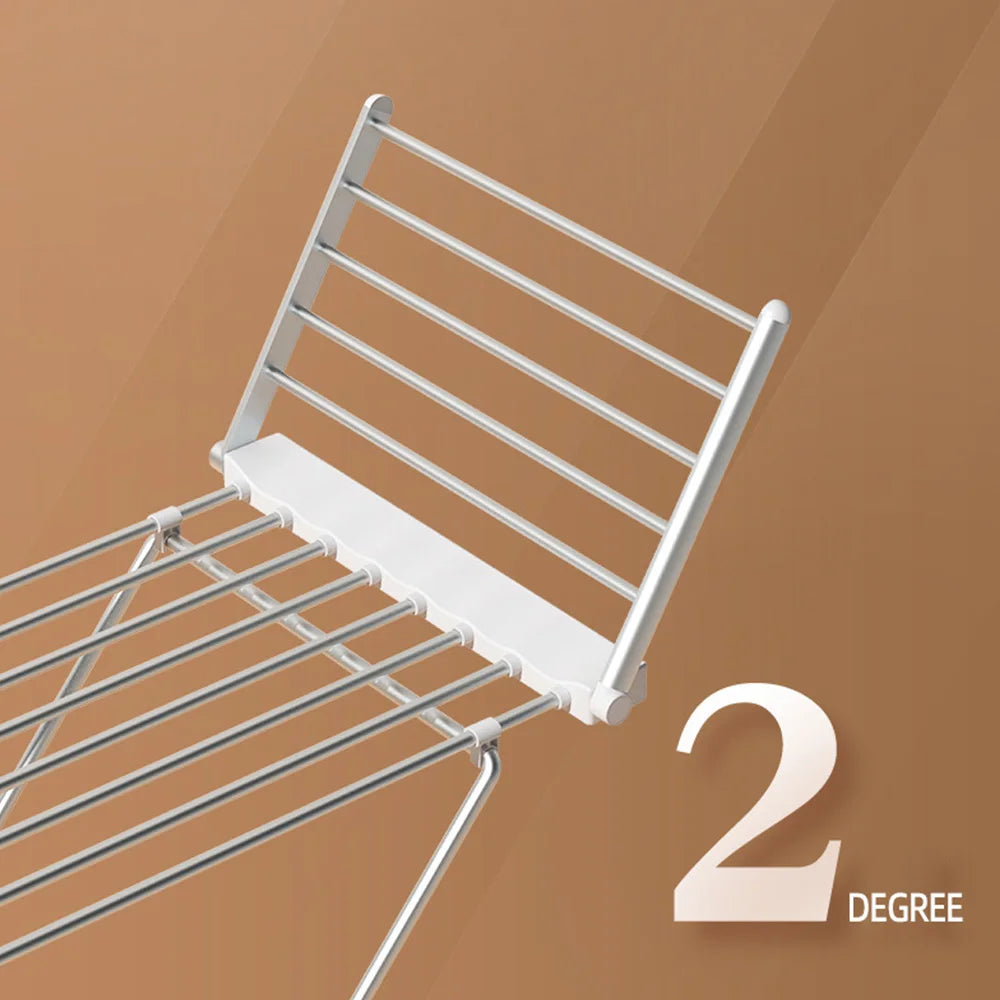 147.5 * 53cm Indoor Drying Clothes Rack, Floor Folding Electric Towel Dryer, Drying Baby Clothes, Heating Clothes Rack