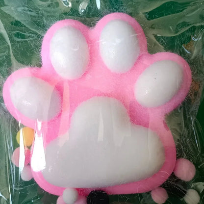 Cat Paw Pinching and Decompressing Toy Giant Squeeze Cat Paw Toys Soft Sticky Stress Relief Relax Toys