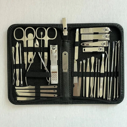 8/32pcs Manicure Set Professional Pedicure Kit Nail Scissors Grooming Kit Stainless Steel Manicure Cutters Nail Beauty Tools