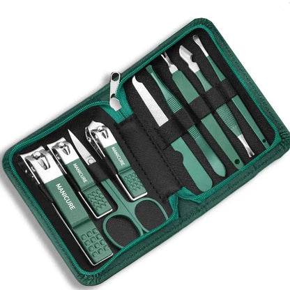 Professional 6-18 Piece Nail Care Kit Stainless Steel Manicure & Pedicure Set with Travel Case for On-the-Go Grooming