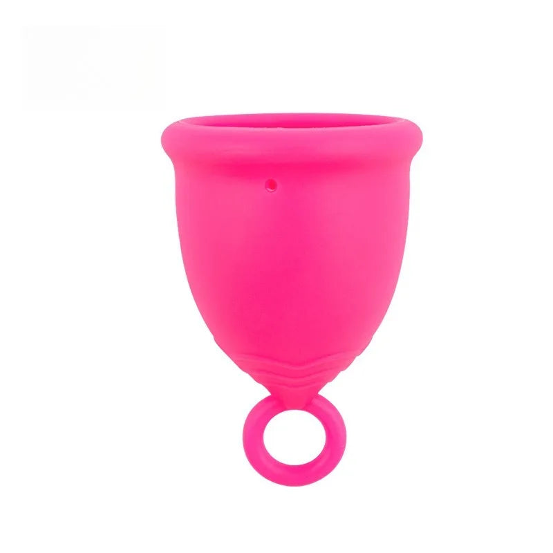 Menstrual Cup with Ring Easy Removal Collector Silicone Cup Period Reusable Feminine Care Tampon Health Beauty Menstrual Cup