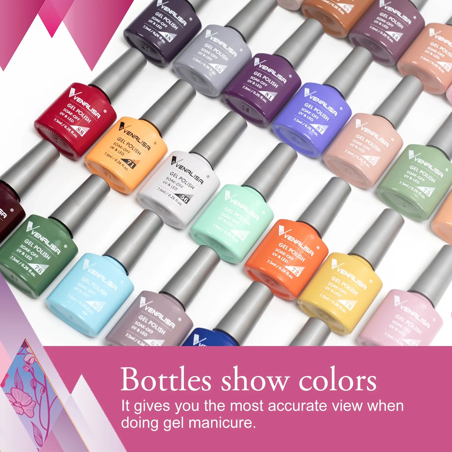 Venalisa Fashion Bling 7.5ml Nude Color Series Soak Off UV LED Nail Gel Polish Cosmetics Nail Manicure Gel Polish Nail Varnish
