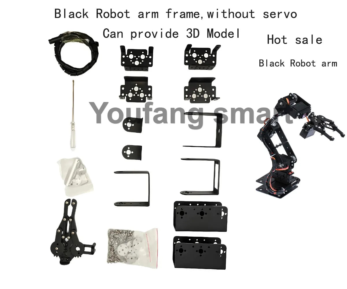 MG996 Robot Arm Bracket 6 DOF Robot Arm Frame DIY Kit Open Source Code and Tutorial UNO/ESP32/STM32 Programmable Starter Kit