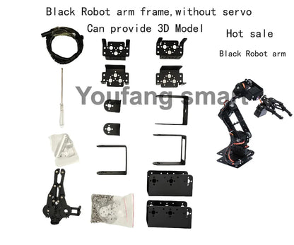 MG996 Robot Arm Bracket 6 DOF Robot Arm Frame DIY Kit Open Source Code and Tutorial UNO/ESP32/STM32 Programmable Starter Kit
