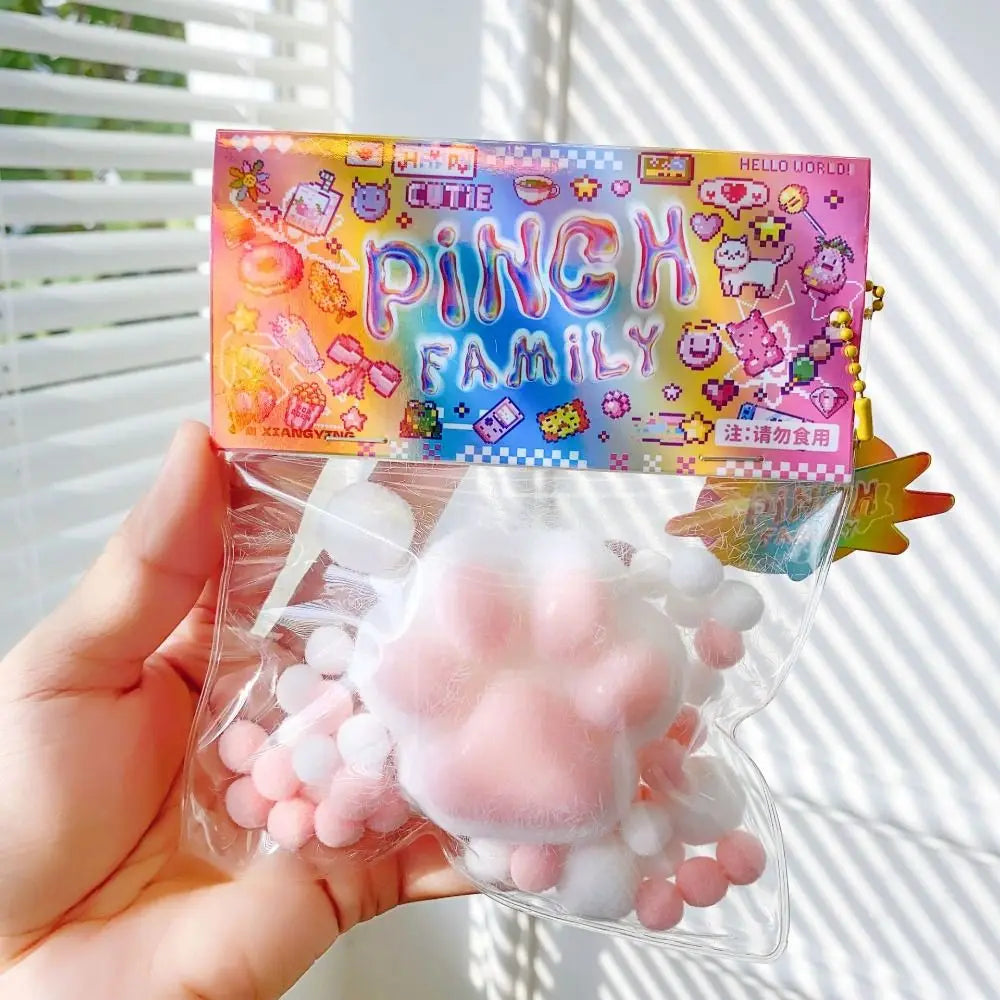 Stress Relief Relax Toys gift Cartoon Pinching Cat Paw Decompressing Toy Squeeze Cat Paw Toys