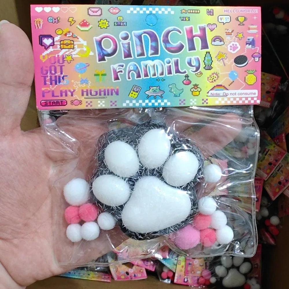 Stress Relief Relax Toys gift Cartoon Pinching Cat Paw Decompressing Toy Squeeze Cat Paw Toys
