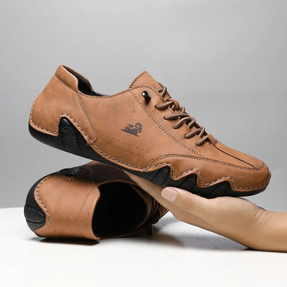 Men Casual Outdoor Fashion Sneakers Soft Leather Sneakers High Top Luxury Men Classic Walking Shoes Winter Motocross Boots 35-50