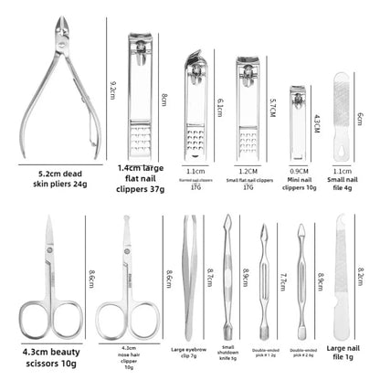 8/32pcs Manicure Set Professional Pedicure Kit Nail Scissors Grooming Kit Stainless Steel Manicure Cutters Nail Beauty Tools