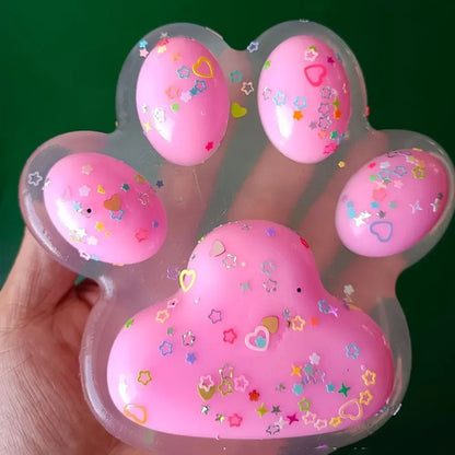 Cat Paw Pinching and Decompressing Toy Giant Squeeze Cat Paw Toys Soft Sticky Stress Relief Relax Toys