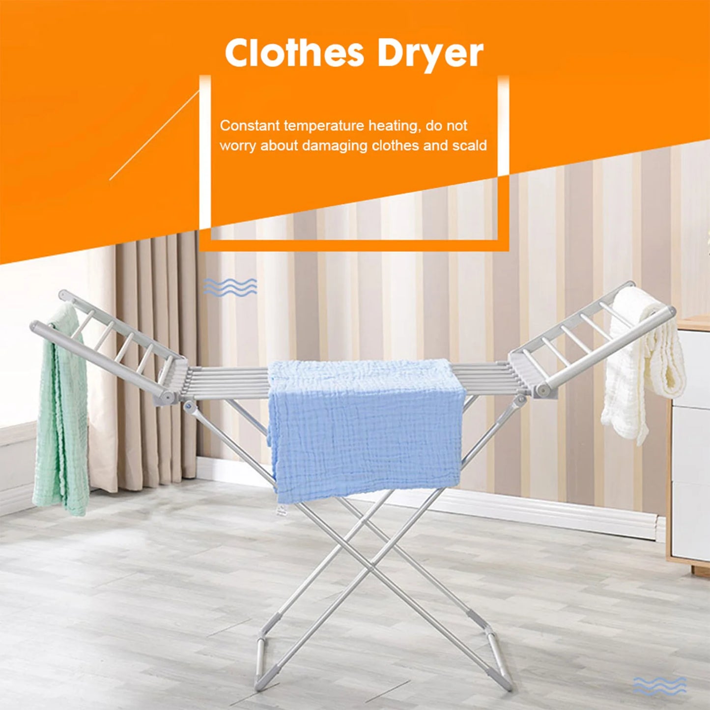 Clothes Dryer Clothes Dryer Rack Multifunctional Foldable Electric Constant Temperature Clothes Dryer Hanger Shoes Drying Rack