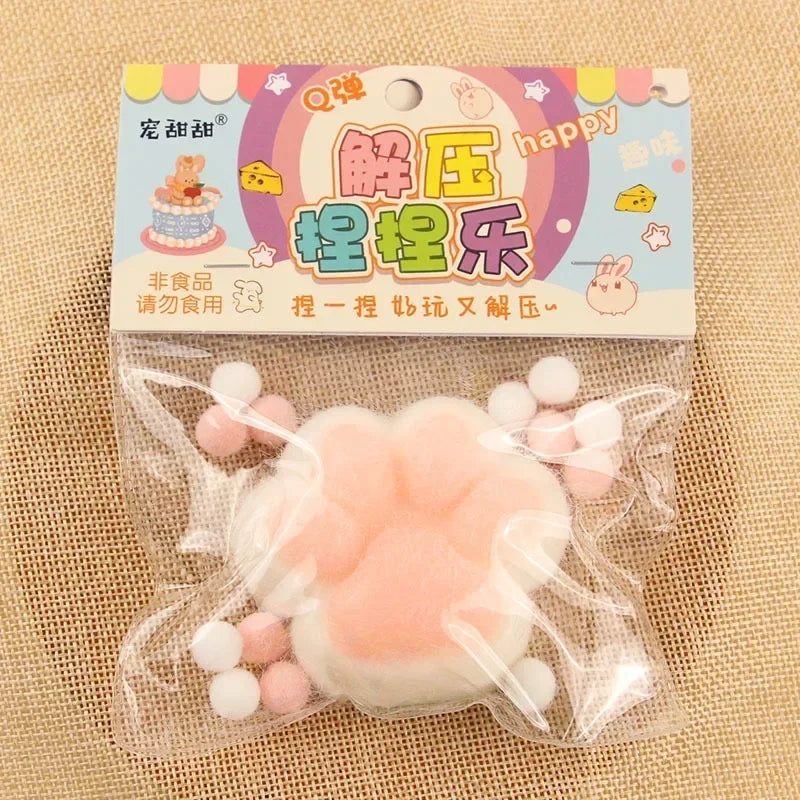 New Cute Interesting Yellow White Hamster Squeeze Toy Silicone Pinch Decompression Toy For Kids Gift Stress Reliever Toys