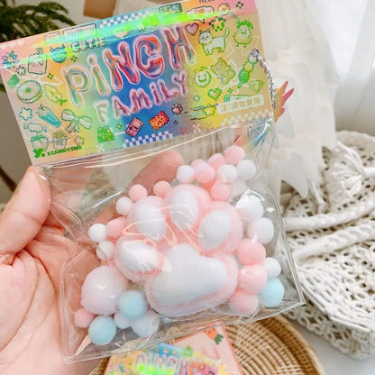 Stress Relief Relax Toys gift Cartoon Pinching Cat Paw Decompressing Toy Squeeze Cat Paw Toys