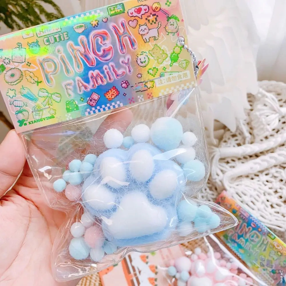 Stress Relief Relax Toys gift Cartoon Pinching Cat Paw Decompressing Toy Squeeze Cat Paw Toys