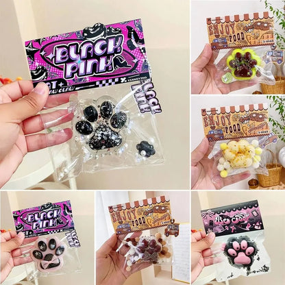 Stress Relief Relax Toys gift Cartoon Pinching Cat Paw Decompressing Toy Squeeze Cat Paw Toys
