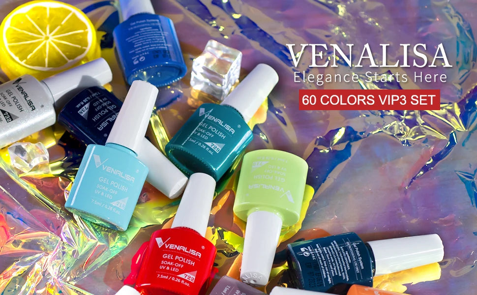 Venalisa Fashion Bling 7.5ml Nude Color Series Soak Off UV LED Nail Gel Polish Cosmetics Nail Manicure Gel Polish Nail Varnish