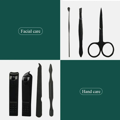 7 Pieces Set Manicure Pedicure Kit Stainless Steel Nail Clippers Grooming Set for Nail Care
