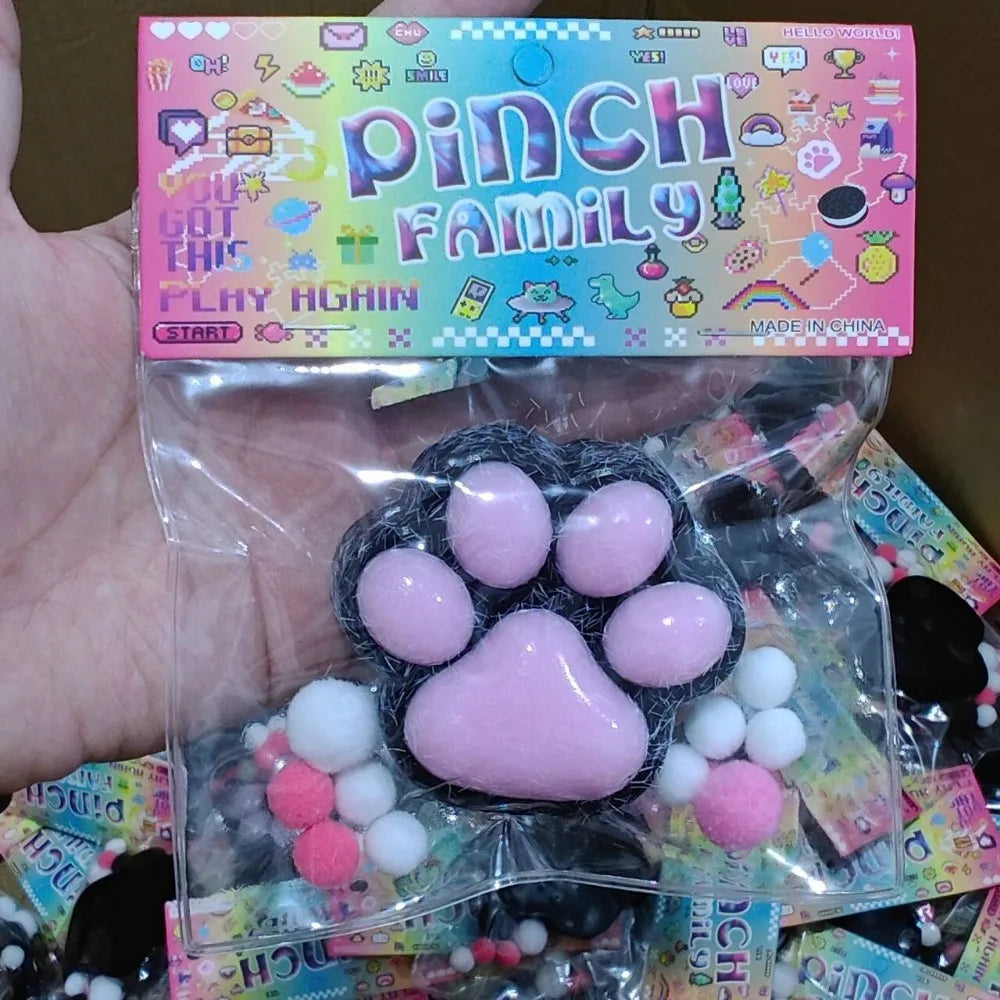 Stress Relief Relax Toys gift Cartoon Pinching Cat Paw Decompressing Toy Squeeze Cat Paw Toys