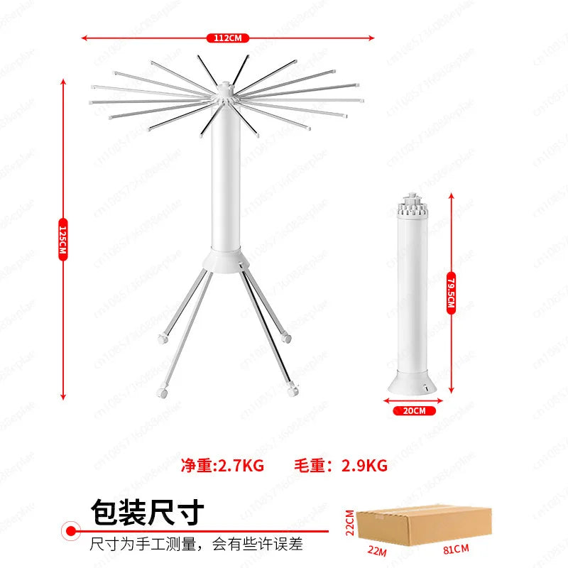 Folding Drying Rack Balcony Home Floor Free Installation Octopus Hanging Drying Rack Movable Invisible Aluminum Alloy Hanger