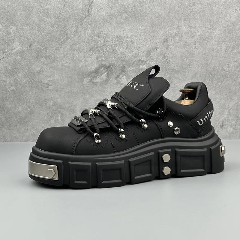 Original Brand Men's Shoes Fashion Thick Bottom Sneaker Street Hip-hop Style Casual Shoes for Men Rivet Vulcanize Designer Shoes