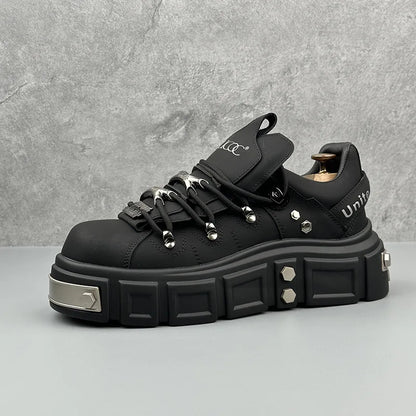 Original Brand Men's Shoes Fashion Thick Bottom Sneaker Street Hip-hop Style Casual Shoes for Men Rivet Vulcanize Designer Shoes