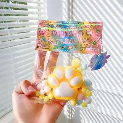Stress Relief Relax Toys gift Cartoon Pinching Cat Paw Decompressing Toy Squeeze Cat Paw Toys