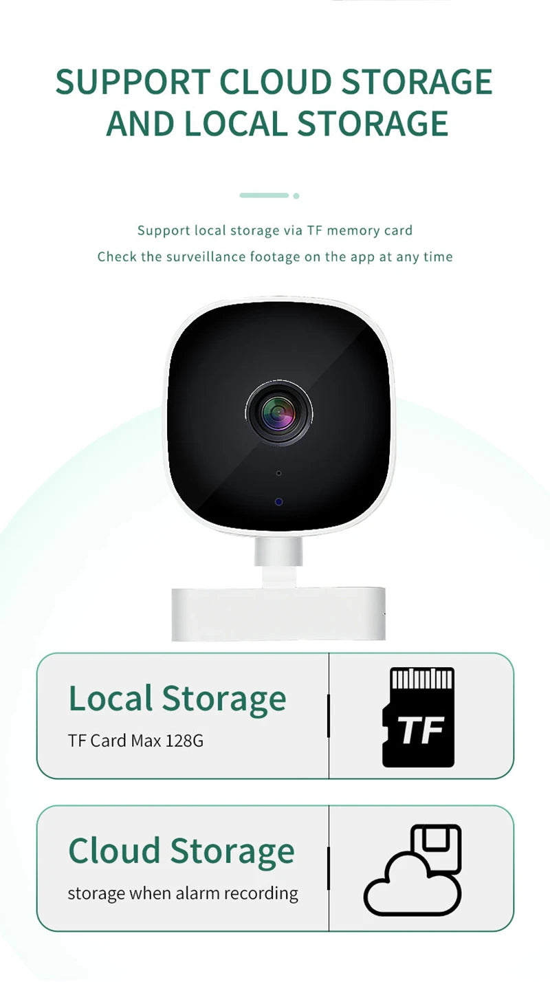 Security Camera 4K FullHD WiFi Wireless Surveillance With 2 Way Audio Motion Detection Infrared Night Vision Security Cam