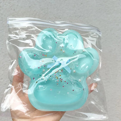 Cat Paw Pinching and Decompressing Toy Giant Squeeze Cat Paw Toys Soft Sticky Stress Relief Relax Toys