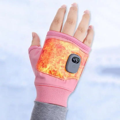 Fingerless Heated Gloves – Fast Heating, USB Rechargeable, and Perfect for Winter Work