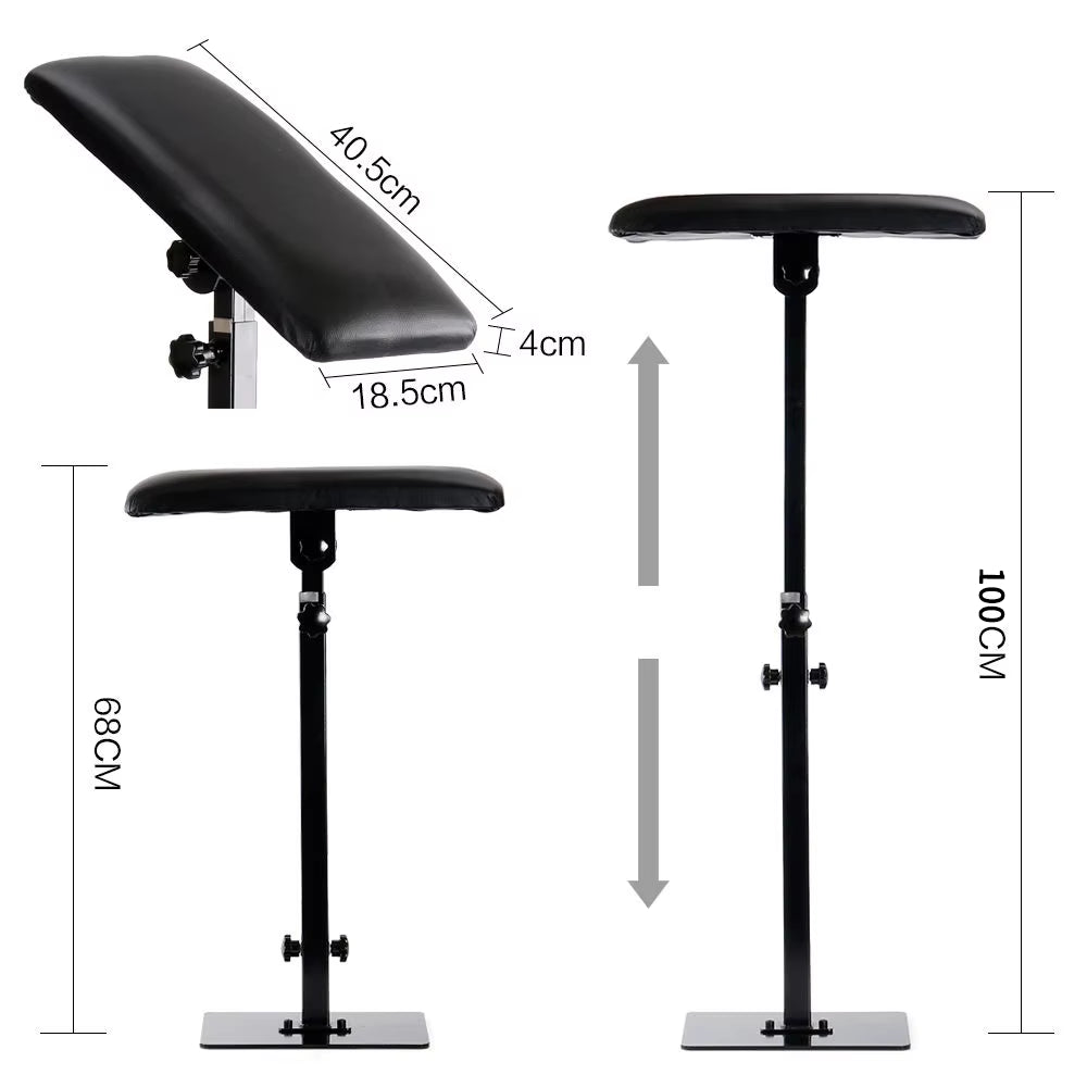 68-100Cm Professional Tattoo Tripod Stand Armrest Stable Arm Leg Rest Stand Portable Adjustable Chair for Tattoo Salon Art Tool