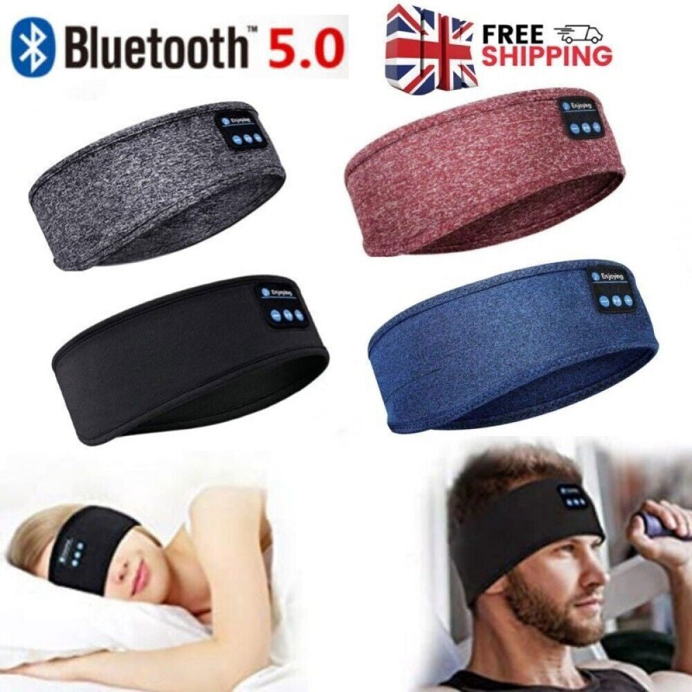 Eye Mask Sleep Headphones Bluetooth 5.0 Headband Wireless Sports Music Earphone