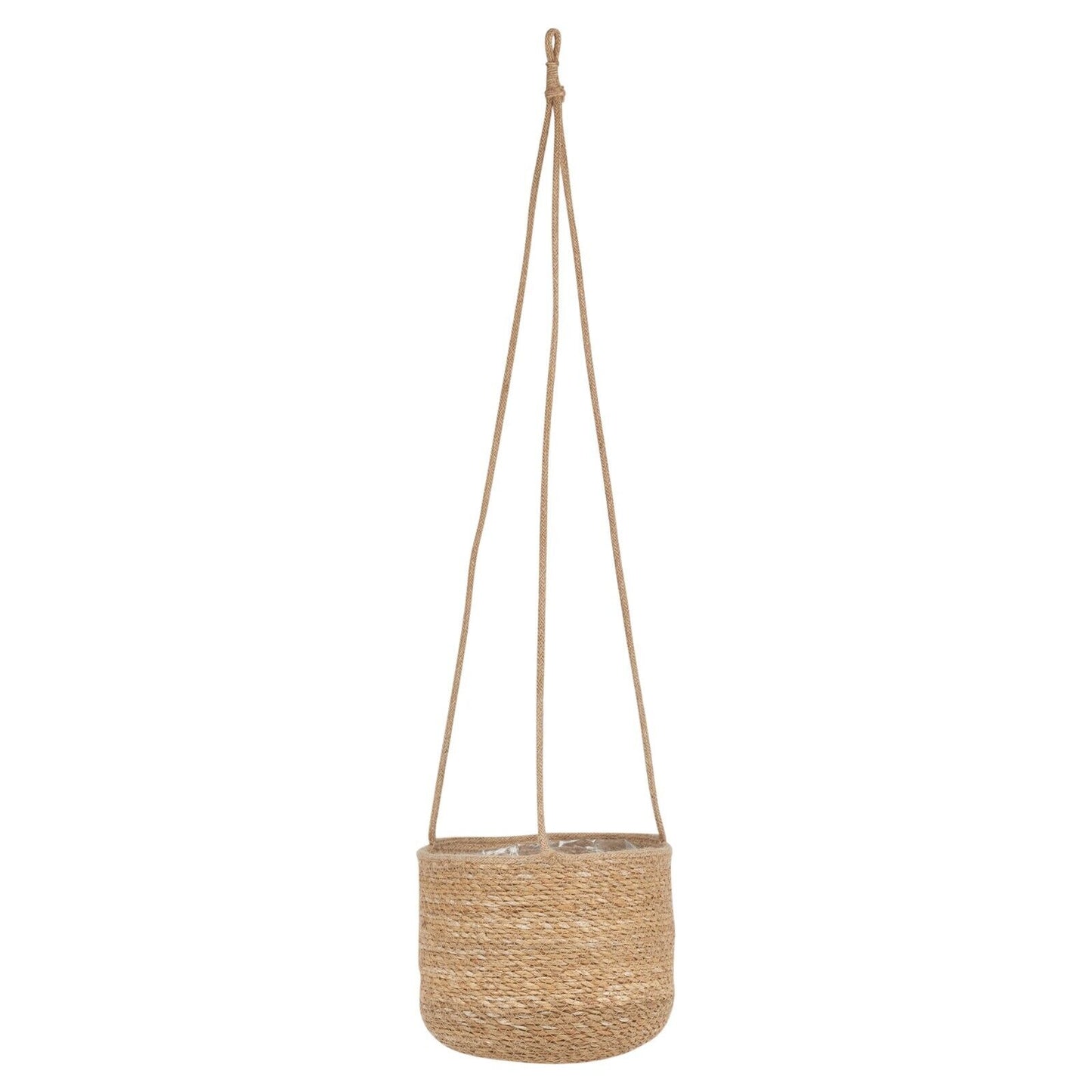 3 Natural Bamboo Outdoor Hanging Garden Large Pots Flower Rope Baskets Planters