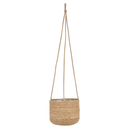 3 Natural Bamboo Outdoor Hanging Garden Large Pots Flower Rope Baskets Planters