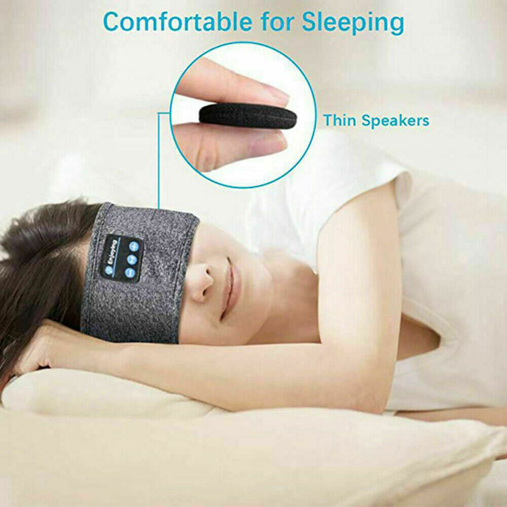 Eye Mask Sleep Headphones Bluetooth 5.0 Headband Wireless Sports Music Earphone