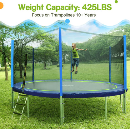 1500LBS Weight Capacity Rectangle Trampoline 9X15FT 8X14FT Outdoor Square Gymnastics Trampolines for Kids Adults Long Rectangular Tumbling Trampolin